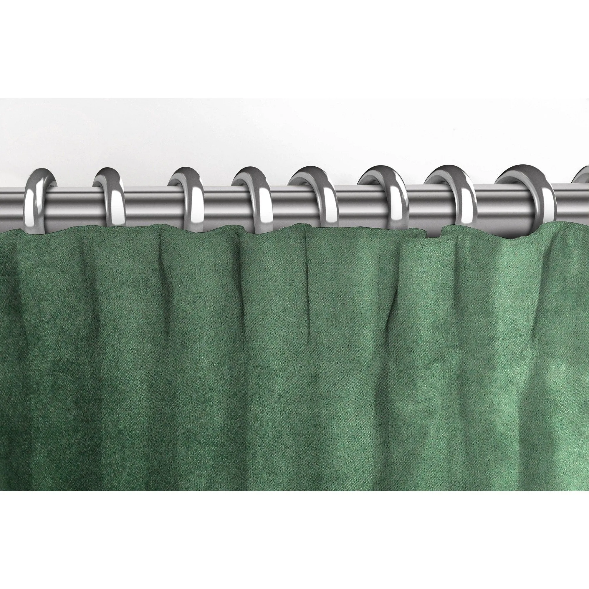 Matt Moss Green Velvet Curtains