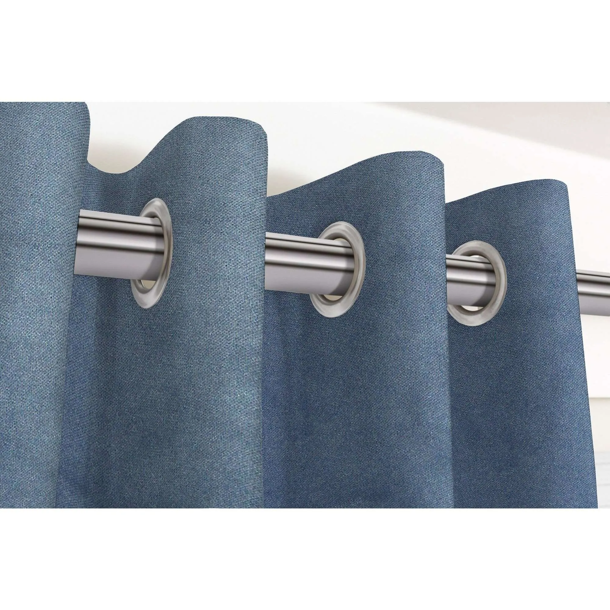 Matt Petrol Blue Velvet Curtains