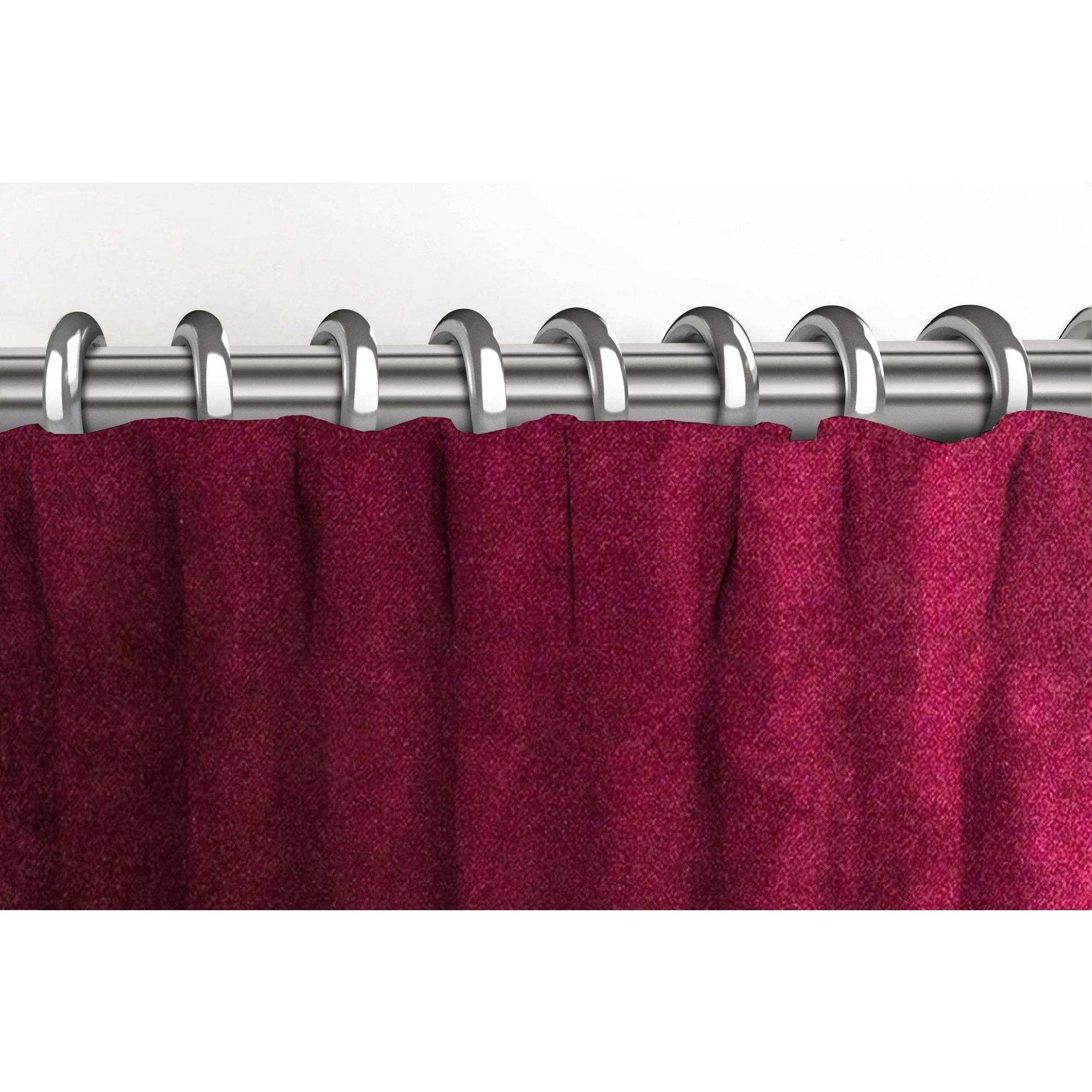 Matt Wine Red Velvet Curtains