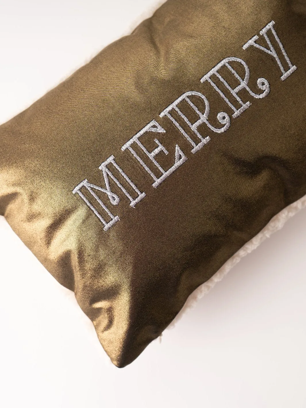 Merry Gold and Sherpa Pillow