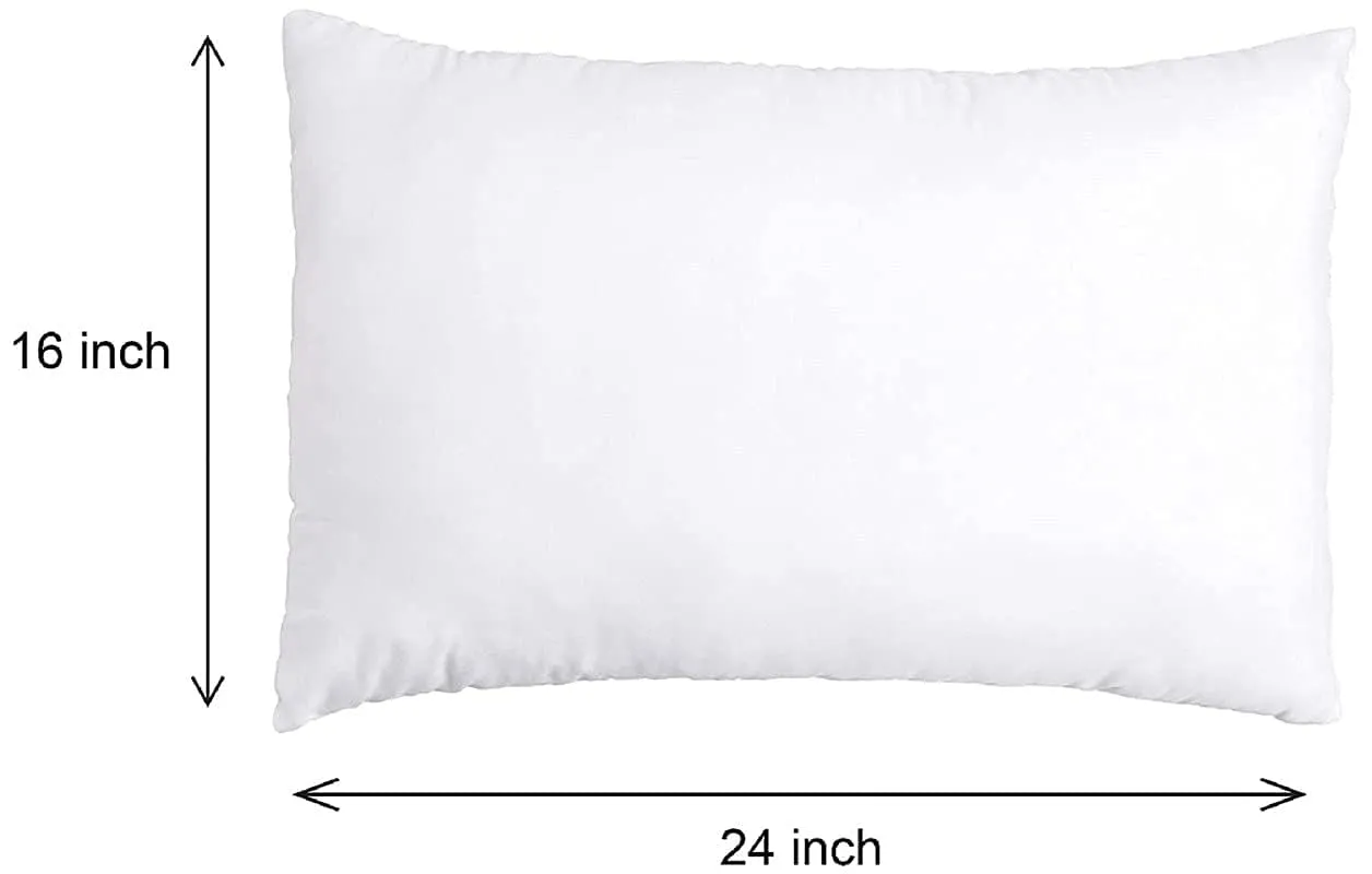 Microfiber Extra Soft White Pillows | Pillows for Sleeping White - Set of 2 (Size - 16x24 Inches Or 40x60 cm) Pack of 2 | White Microfiber A-09