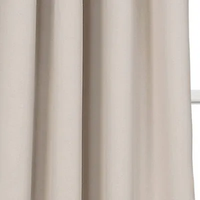 Open Box - Set of 2 (84"x52") Grommet Top Insulated Blackout Window Curtain Panels Beige - Lush Décor