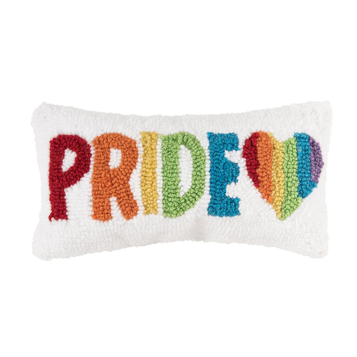 Pride Heart Hooked Mini Pillow