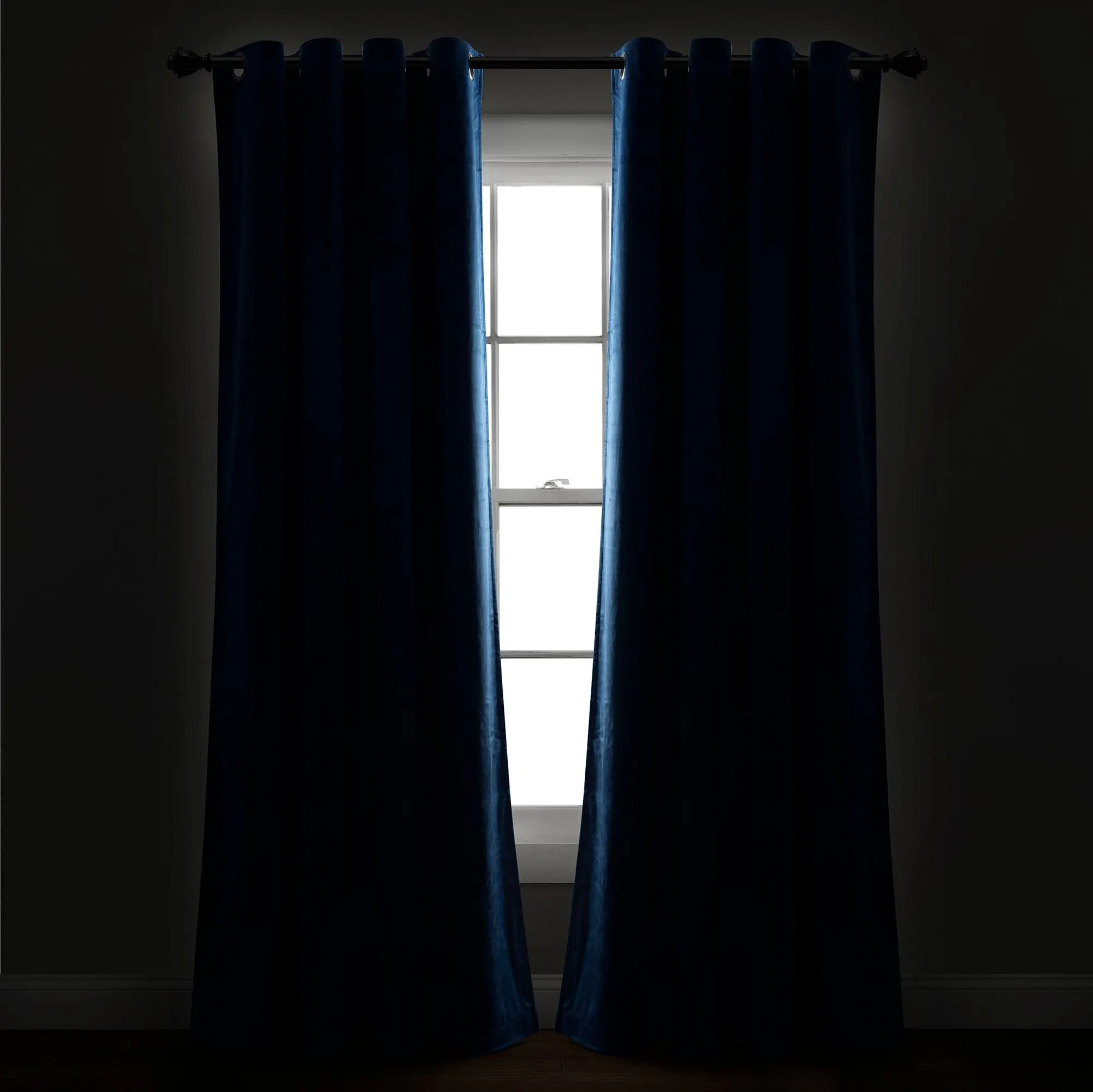 Prima Velvet Solid 100% Blackout Window Curtain Panel