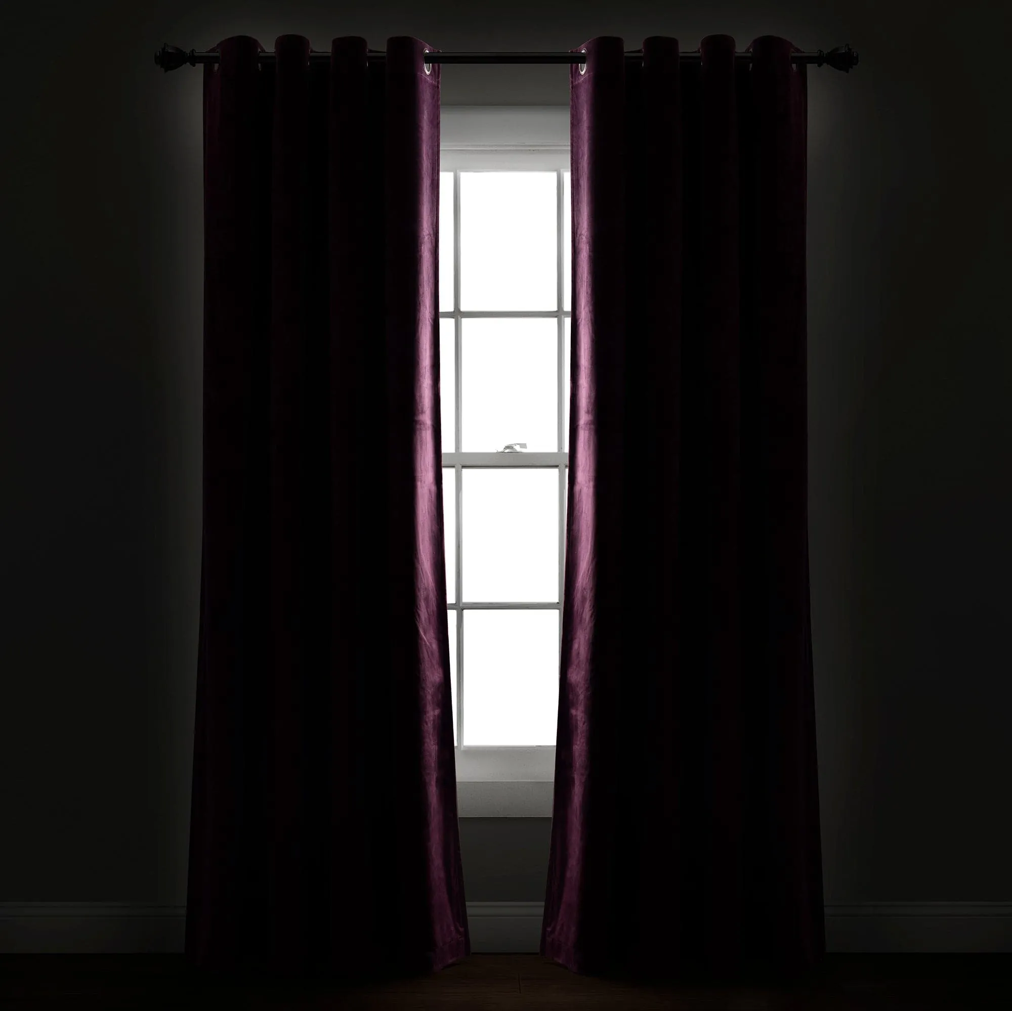 Prima Velvet Solid 100% Blackout Window Curtain Panel