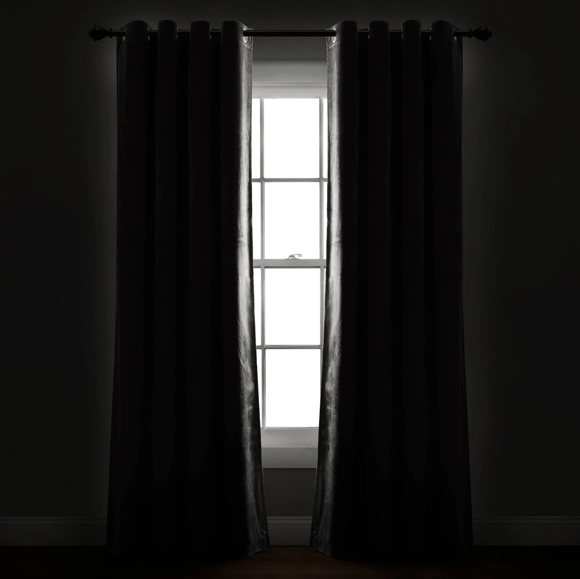 Prima Velvet Solid 100% Blackout Window Curtain Panel