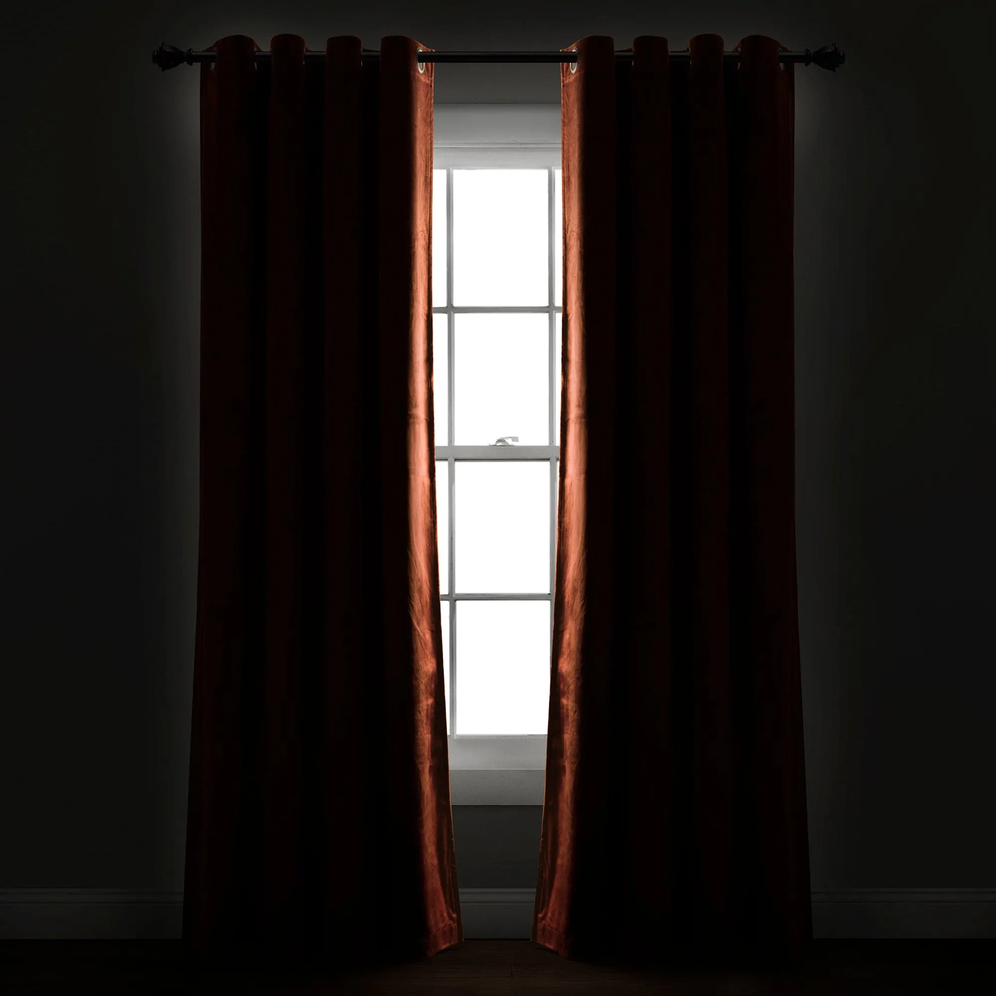 Prima Velvet Solid 100% Blackout Window Curtain Panel