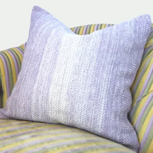 purple knitted throw pillow