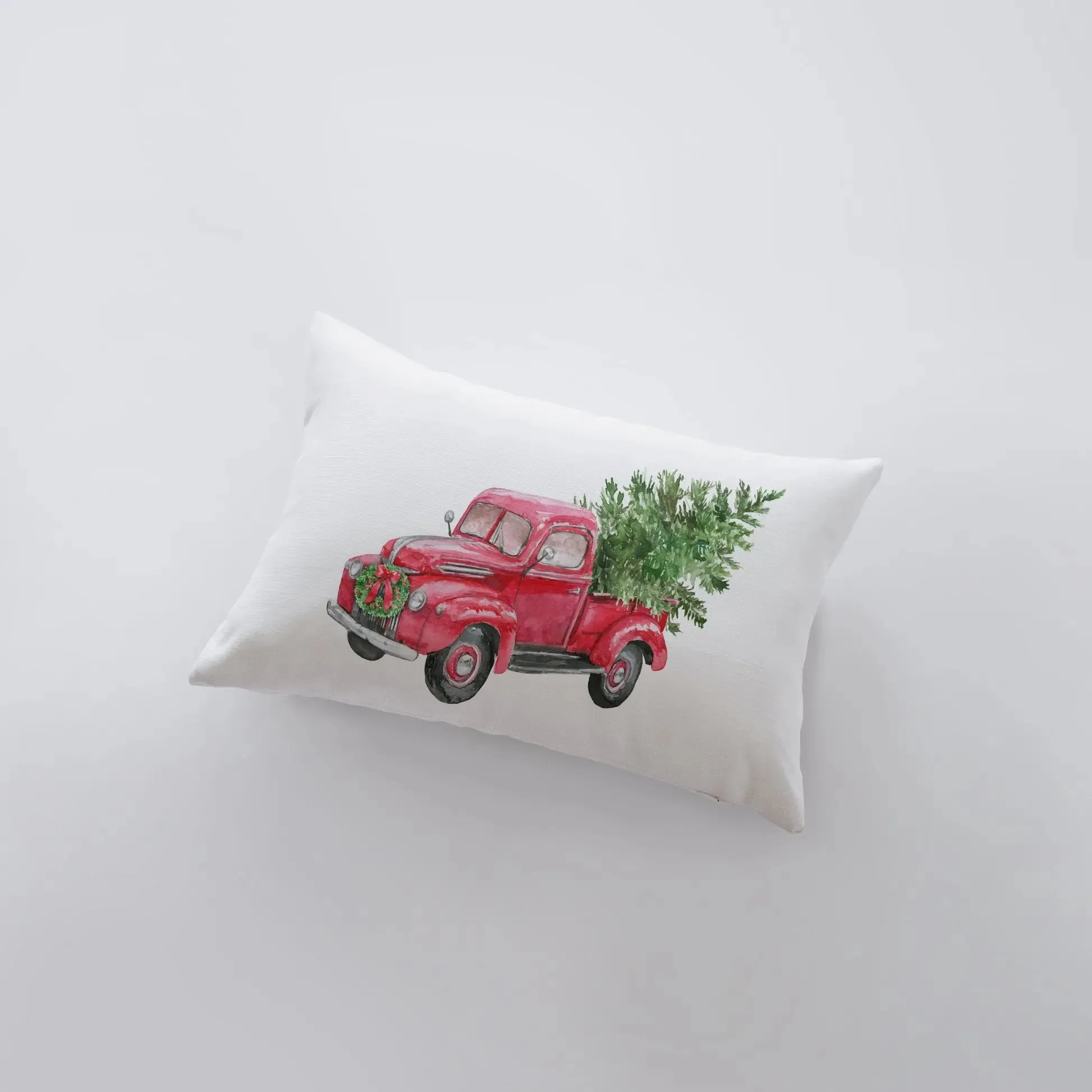 Red Truck with  Christmas Tree | Christmas Decor | Throw Pillow | Home Decor | Primitive Decor | Primitive Christmas Decor | Christmas Gifts