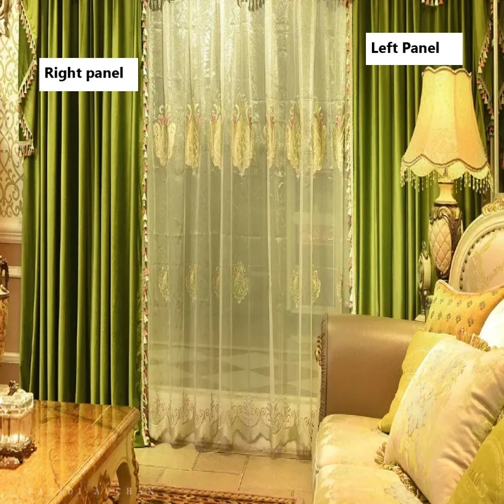 Rémy Classic Velvet Curtain - Lush Light Green