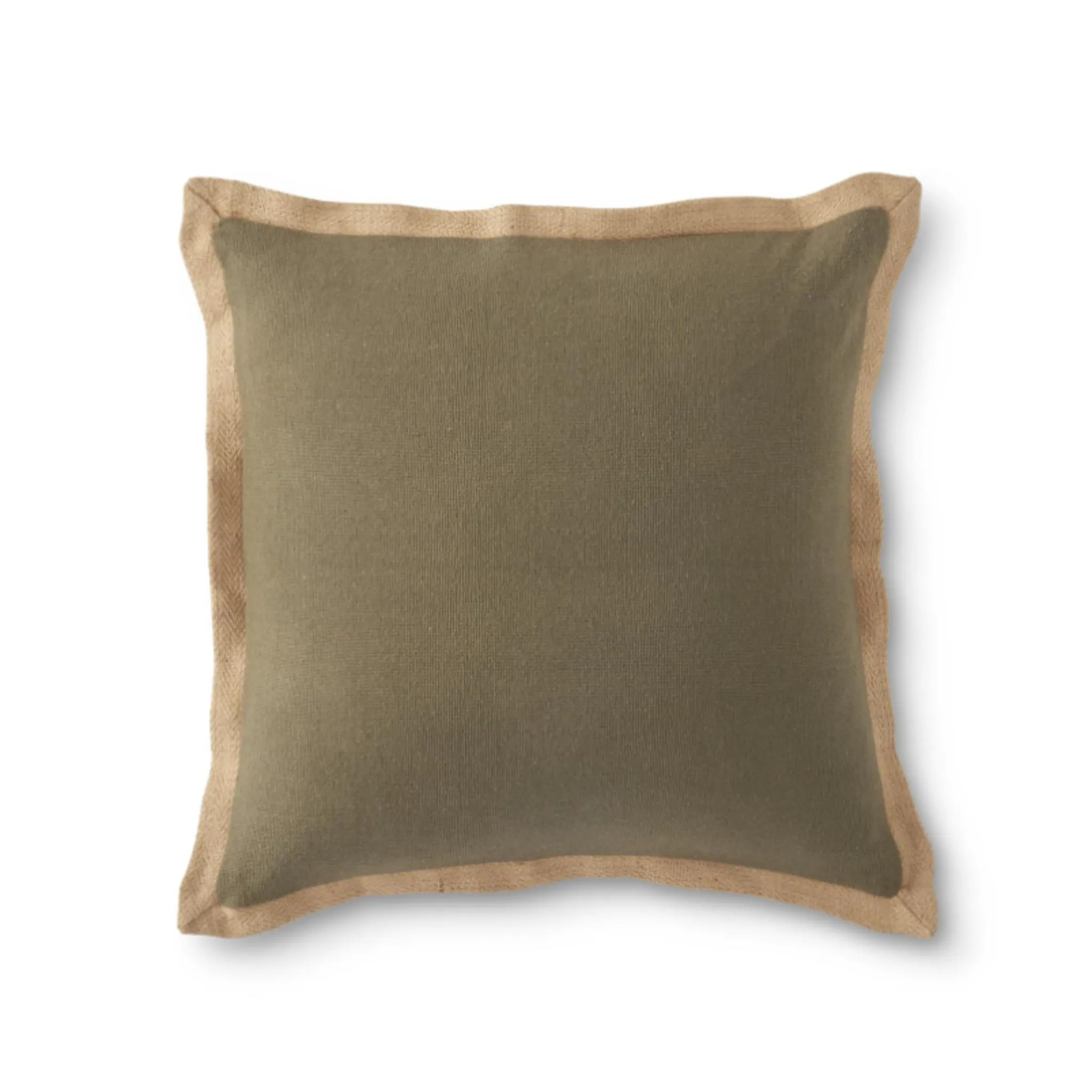 Sage Green Cotton Burlap Pillow