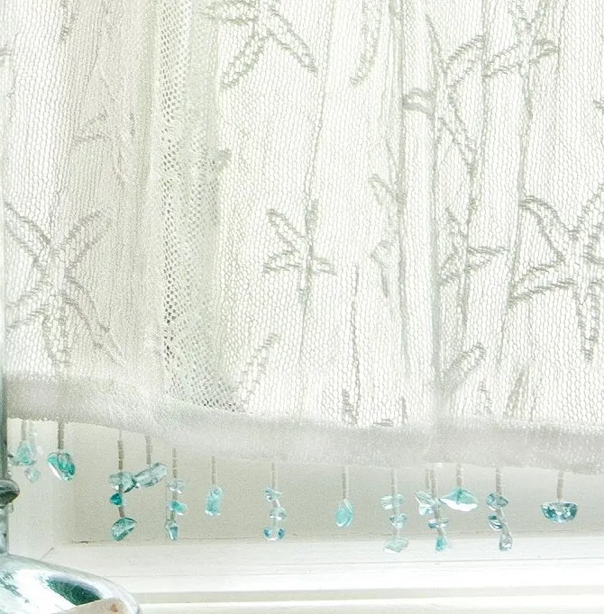 Sea Splash Starfish Sheer Curtains