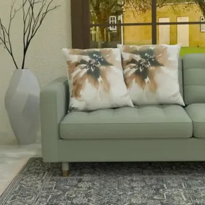 SET of 2 DECORATIVE DIGITALLY PRINTED PILLOWS for COUCHES, SOFAS, LIVING ROOM & OUTDOOR (16x16 inch)