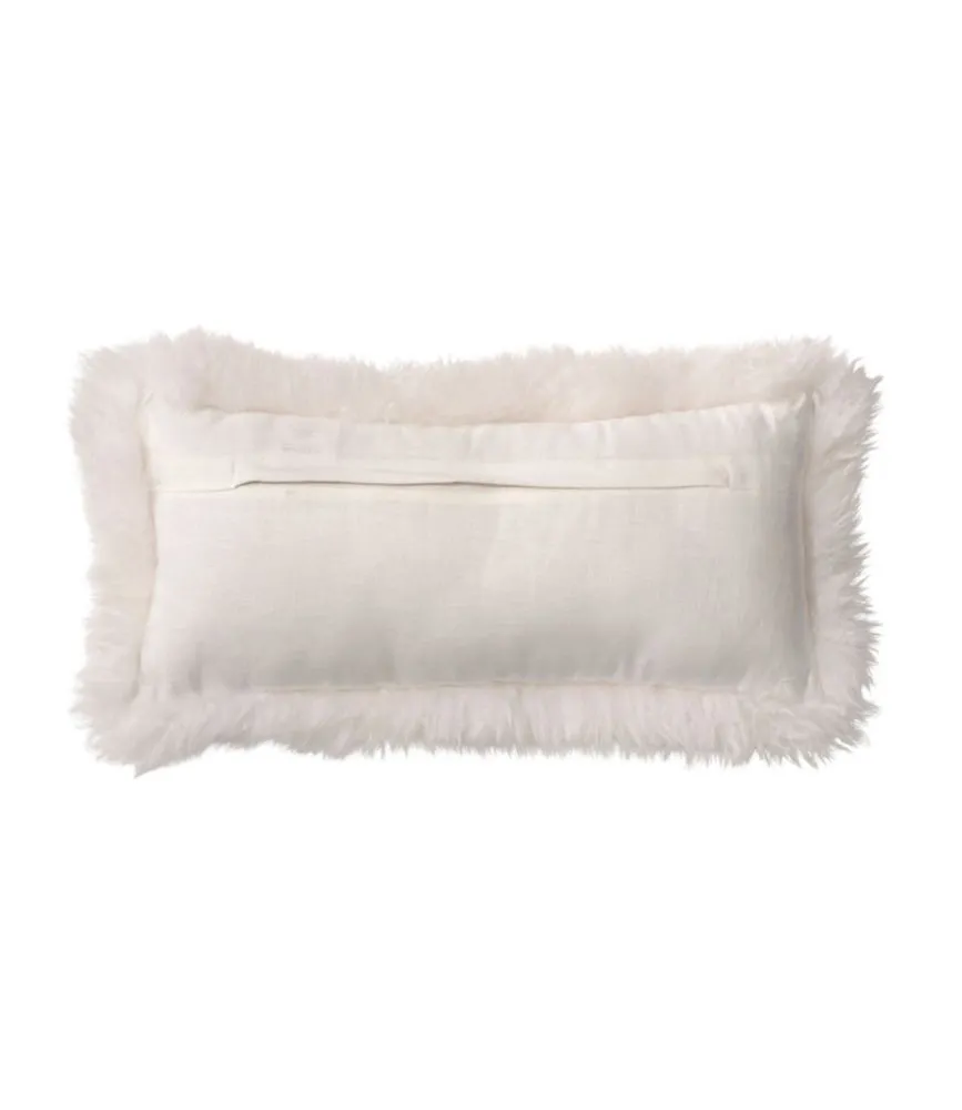 Sheepskin Throw Pillow, 11&quot; x 22&quot;