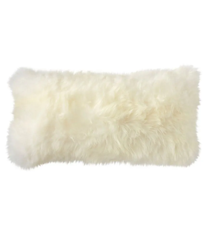 Sheepskin Throw Pillow, 11&quot; x 22&quot;