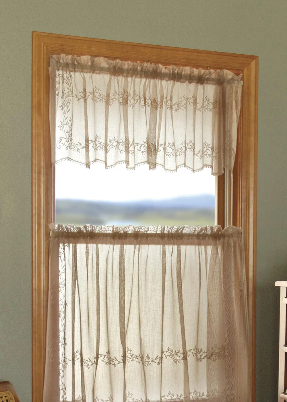 Sheer Divine Lace Valance Curtains