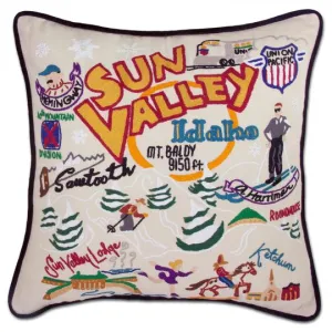 SKI SUN VALLEY PILLOW BY CATSTUDIO