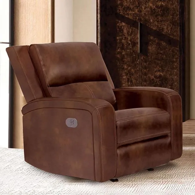 SOTERIOS Power Recliner, Medium Brown