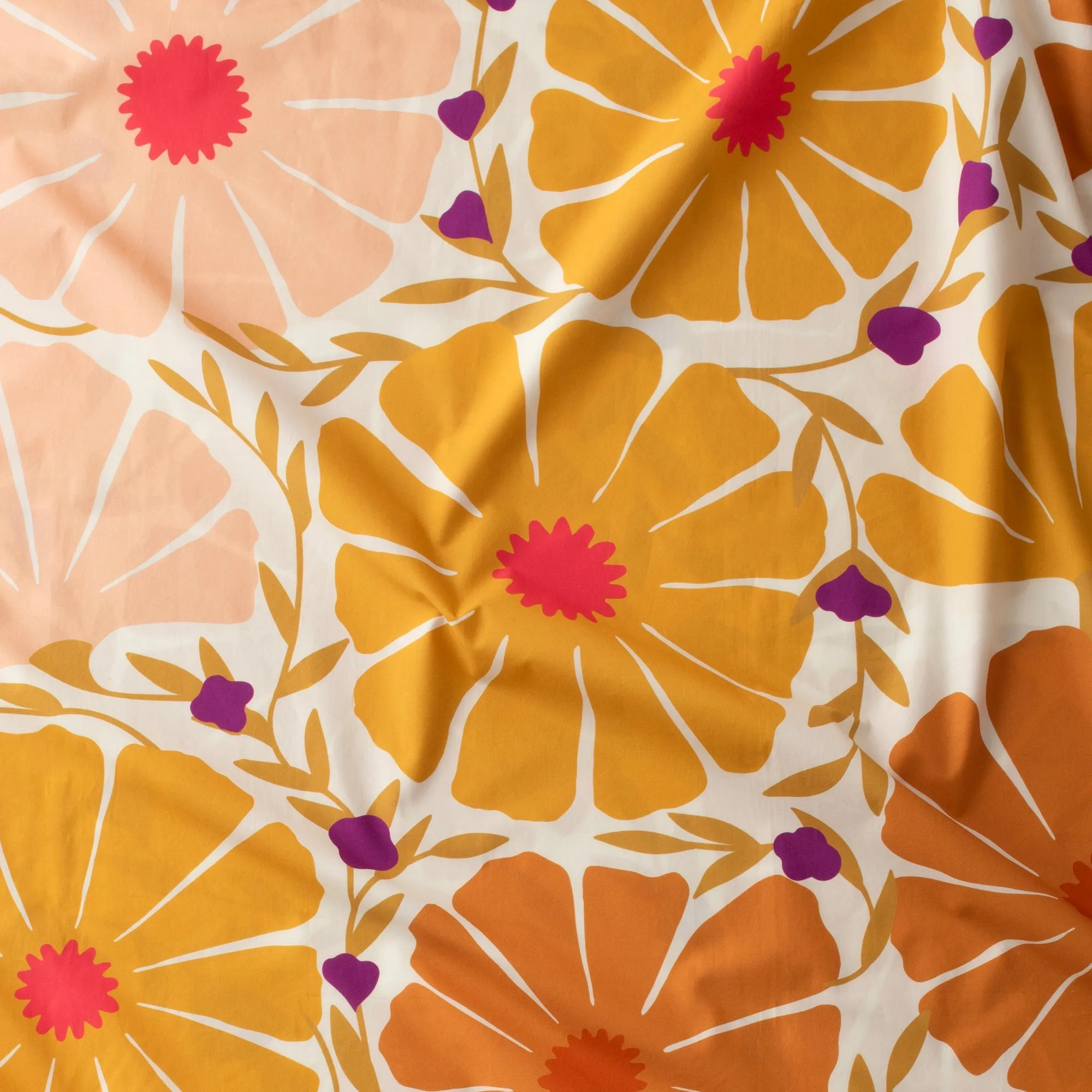 Sunburst Floral Shower Curtain