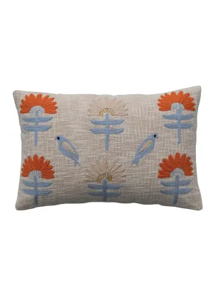 Woven Cotton Lumbar Pillow